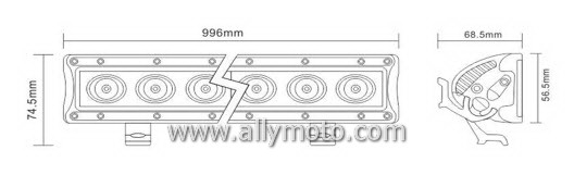 120W LED Light Bar 2060